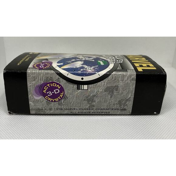 Vintage Artwatch Marvel Silver Surfer 1996 3D Action Crystal Wristwatch NIB - Picture 3 of 10